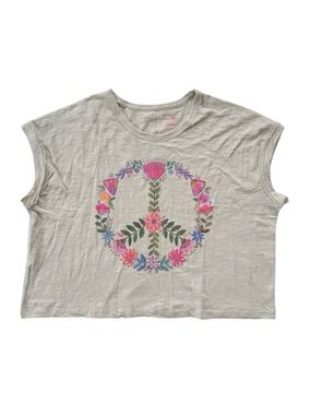 Natural Life Floral Peace Tee Size Small